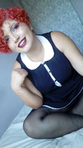 Selfie set Vestido preto e branco